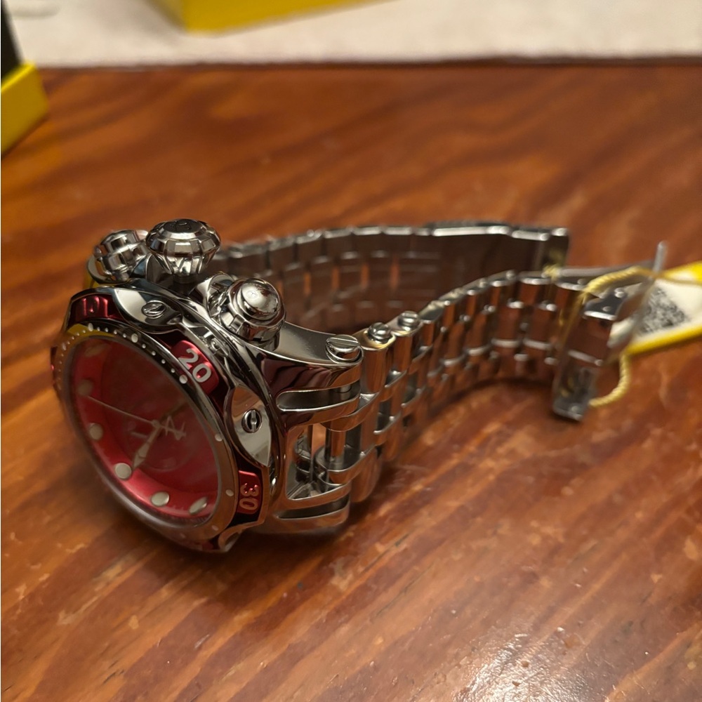 Red And Silver Chronograph Watch - image 2